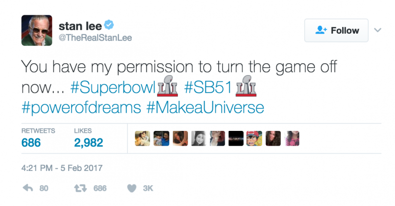 Best Super Bowl 2017 Celebrity Tweets